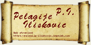 Pelagije Ilišković vizit kartica